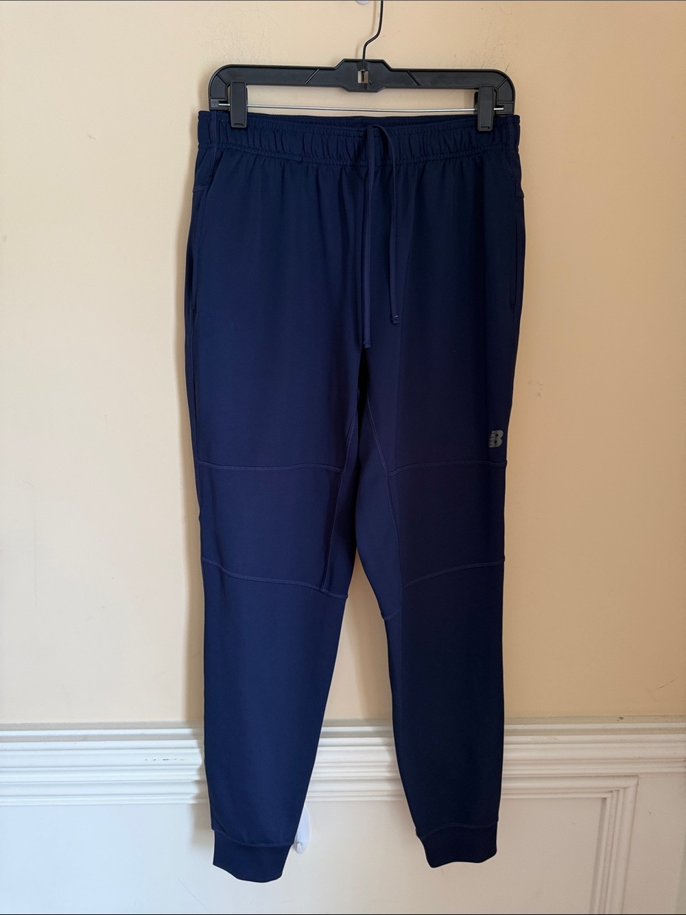 New Balance Mens NB Dry Joggers Navy Blue Athletic Training Pants Size Medium